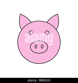 L'icône de porc. Vector illustration. Modèle pour votre conception Illustration de Vecteur