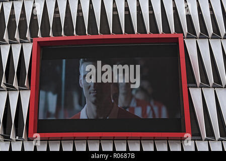 Façade de mames stadium à Bilbao, Pays basque, Espagne. Banque D'Images