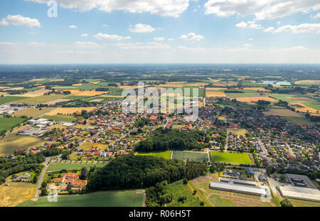 Aerial Photo, vue d'Füchtorf Messerschmidt-Hahn, centre équestre, SC, terrain de sport, Früchtorf Straße Milter, Warendorf Paderborn, Muenster, ni Banque D'Images