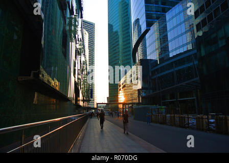 Rues de Moscou dans le centre de la vie des affaires de la capitale russe Banque D'Images