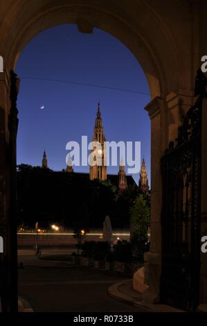 Wien, Rathaus, Festwocheneröffnung - Vienne, hôtel de ville Banque D'Images