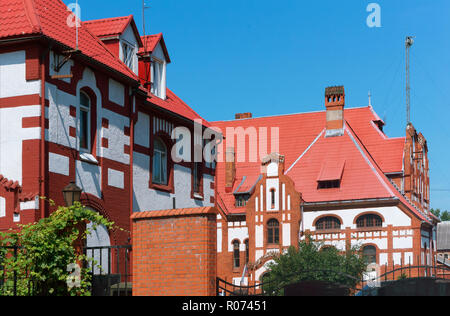 9 août 2018, région de Kaliningrad, Russie, Allemagne,tour de l'eau de la caserne d'infanterie, le bâtiment de la flotte de la Baltique de la Fédération de Russie Banque D'Images