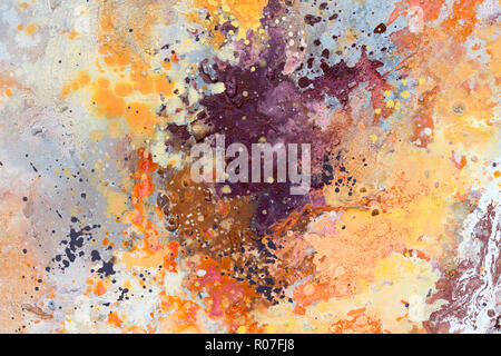 Contexte aquarelle coloré abstrait. La diffusion de la peinture aquarelle. Illustration à la main. Banque D'Images