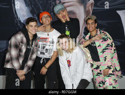Assister à des célébrités e première mondiale de "VENOM" au Regency Village Theatre. Comprend : PrettyMuch Où : Westwood, California, United States Quand : 01 Oct 2018 Crédit : Brian à/WENN.com Banque D'Images