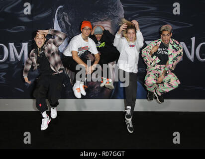 Assister à des célébrités e première mondiale de "VENOM" au Regency Village Theatre. Comprend : PrettyMuch Où : Westwood, California, United States Quand : 01 Oct 2018 Crédit : Brian à/WENN.com Banque D'Images
