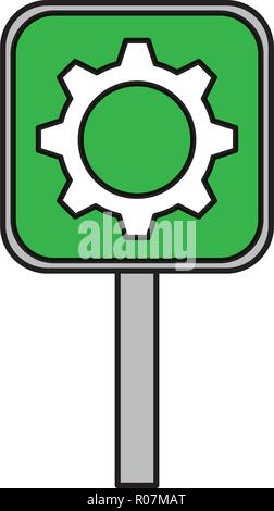 Signal avec des machines de conception d'illustration vectorielle Illustration de Vecteur