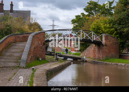 Hawkesbury Junction, AKA Sutton Stop : la fin de la North Oxford Canal et sa jonction avec le canal de Coventry, Warwickshire, England, UK Banque D'Images