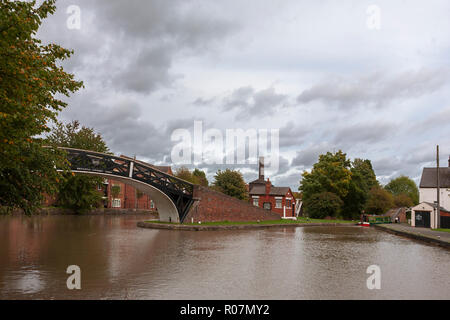 Hawkesbury Junction, AKA Sutton Stop : la fin de la North Oxford Canal et sa jonction avec le canal de Coventry : Warwickshire, Angleterre, Royaume-Uni (Wop) Banque D'Images