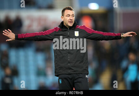 Aston Villa, directeur adjoint John Terry lors de la Sky Bet Championship match à Villa Park, Birmingham. Banque D'Images