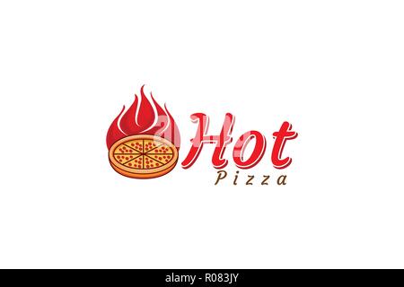 Pizza chaude dessins de logos Inspiration, Vector Illustration Illustration de Vecteur