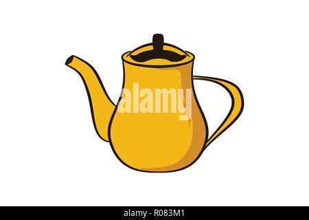 Tea Pot dessins de logos Inspiration, Vector Illustration Illustration de Vecteur