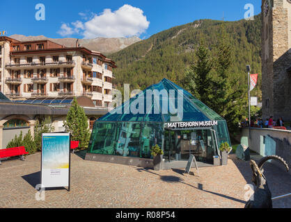 Zermatt, Suisse - 15 septembre 2018 : le Musée du Cervin dans la ville de Zermatt. Le Musée du Cervin à Zermatt est un musée naturel-culturel Banque D'Images