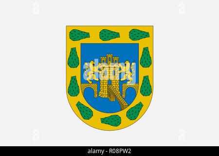 Simple pavillon de la ville de Mexico. Ville de Mexico. Corriger les couleurs, proportion 23 Illustration de Vecteur