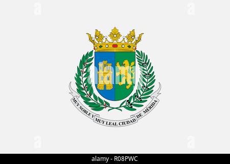 Simple pavillon de Merida. Ville de Mexico. Corriger les couleurs, proportion 23 Illustration de Vecteur