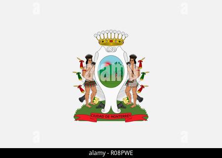 Simple pavillon de Monterrey. Ville de Mexico. Corriger les couleurs, proportion 23 Illustration de Vecteur