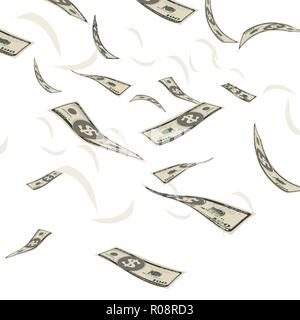 Trésorerie finances dollar monnaie flux vecteur conception concept background Illustration de Vecteur
