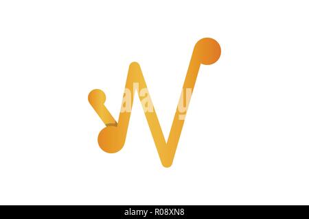 Lettre W logo design inspiration Illustration de Vecteur