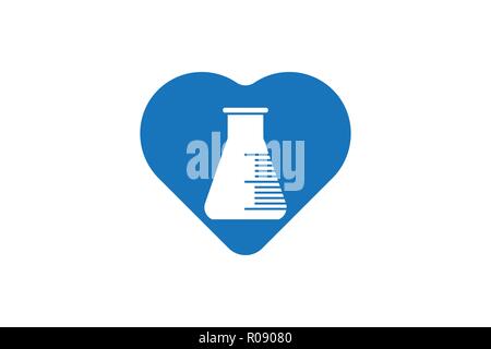 Le tube de verre dessins de logos Inspiration isolé sur fond blanc Illustration de Vecteur