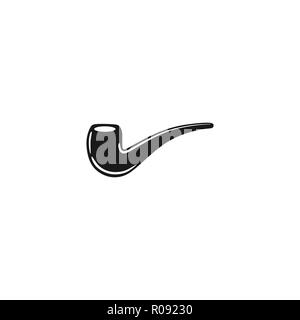 Logo design inspiration cigarette pipe Illustration de Vecteur