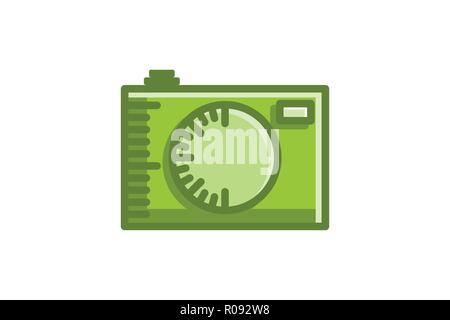 Caméra Verte dessins de logos Inspiration isolé sur fond blanc Illustration de Vecteur