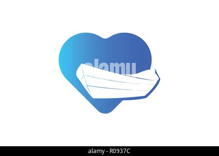Bateau navire dessins de logos Inspiration isolé sur fond blanc Illustration de Vecteur