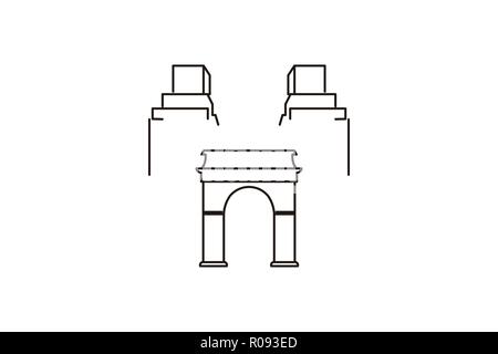 Bâtiment capital dessins de logos Inspiration isolé sur fond blanc Illustration de Vecteur