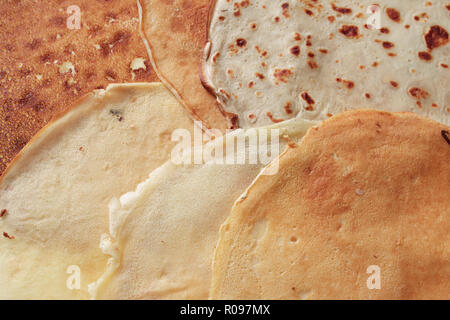 Grandes crêpes ronde Banque D'Images