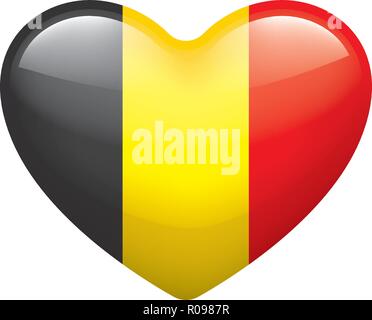 Belgique drapeau, vector illustration sur fond blanc Illustration de Vecteur