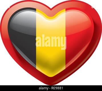Belgique drapeau, vector illustration sur fond blanc Illustration de Vecteur