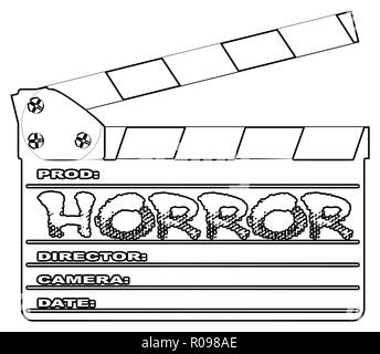 Un film typique meissen avec la légende isolées d'Horreur Banque D'Images