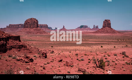Vue d'artiste, Monument Valley Banque D'Images