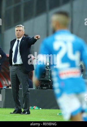 Stadio San Paolo, Naples, Italie. Nov 2, 2018. Football Serie A, Naples contre Empoli ; Carlo Ancelotti manager de Napoli : Action Crédit Plus Sport/Alamy Live News Banque D'Images