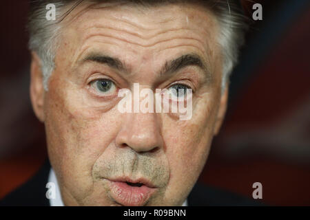 Stadio San Paolo, Naples, Italie. Nov 2, 2018. Football Serie A, Naples contre Empoli ; Carlo Ancelotti manager de Napoli : Action Crédit Plus Sport/Alamy Live News Banque D'Images