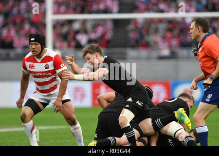 Tokyo, Japon. 06Th Nov, 2018. Mitchell Drummond de la Nouvelle-Zélande au cours de la test-match de rugby entre le Japon et la Nouvelle-Zélande au Ajinomoto Stadium à Tokyo, Japon le 3 novembre 2018. Credit : AFLO/Alamy Live News Crédit : AFLO Co.,Ltd/Alamy Live News Banque D'Images