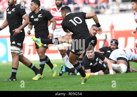 Tokyo, Japon. 06Th Nov, 2018. Richie Mo'assemblée générale de la Nouvelle-Zélande au cours de la test-match de rugby entre le Japon et la Nouvelle-Zélande au Ajinomoto Stadium à Tokyo, Japon le 3 novembre 2018. Credit : AFLO/Alamy Live News Crédit : AFLO Co.,Ltd/Alamy Live News Banque D'Images