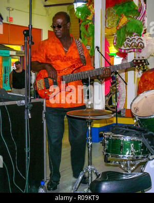 Nassau, New Providence, Bahamas. 16 janvier, 2009. Un musicien des Bahamas en place du Festival, le centre d'accueil pour Nassau, Bahamas, une populaire destination de croisière. Credit : Arnold Drapkin/ZUMA/Alamy Fil Live News Banque D'Images