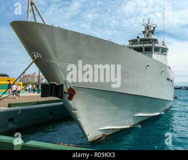 Nassau, New Providence, Bahamas. 16 janvier, 2009. La Force de défense royale des Bahamas, navires de patrouille extracôtiers pour l'HMBS Bahamas (P-60) à quai dans le port de Nassau, capitale des Bahamas et une destination de croisière populaire. Credit : Arnold Drapkin/ZUMA/Alamy Fil Live News Banque D'Images