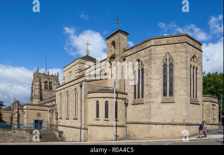 Vue extérieure de la cathédrale de Bradford West Yorkshire Banque D'Images