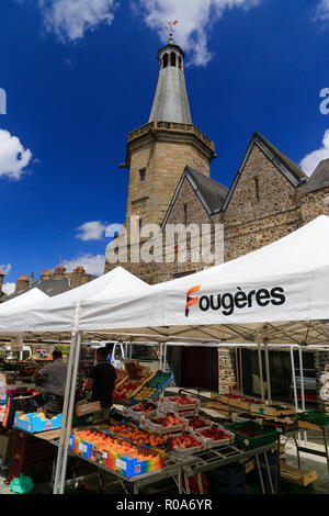 Fougères - Cité médiévale en Bretagne, France Banque D'Images