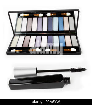 Les produits cosmétiques sur fond blanc Banque D'Images