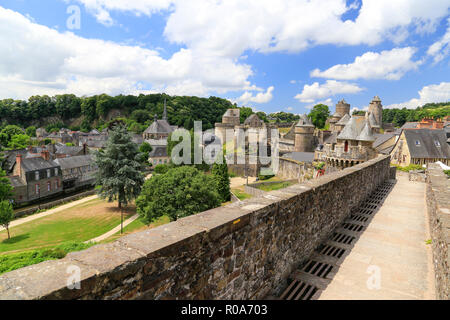 Fougères - Cité médiévale en Bretagne, France Banque D'Images