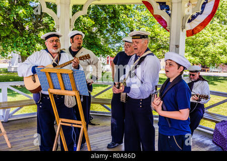 La guerre civile Campement Naval Mystic Seaport   Mystic, Connecticut, USA Banque D'Images