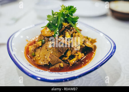 Mari et femme lung pièces, une cuisine chinoise du Sichuan populaire. Banque D'Images