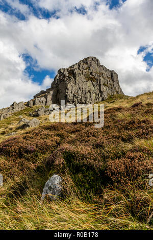 Housey Harthope Crags dans la vallée du Parc National de Northumberland près de Northumberland, Wooler Banque D'Images