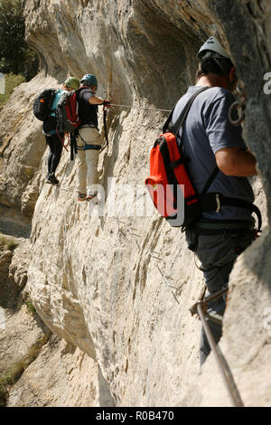 Ferrata. Centelles. Catalunya. Espagne Banque D'Images