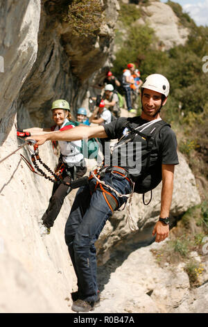 Ferrata. Centelles. Catalunya. Espagne Banque D'Images