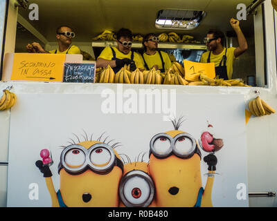 Lucca Comics & Games, chaque année un livre de bandes dessinées et de convention de jeux dans la ville fortifiée de Lucques, Toscane, Italie Banque D'Images