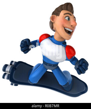Fun super-héros moderne - vol 3D Illustration Banque D'Images