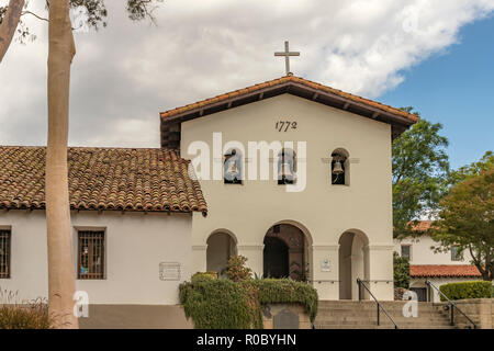 La mission de San Luis Obispo, Californie, USA. L'une des séries de 21 avant-postes religieux espagnol de la Haute Californie. Banque D'Images