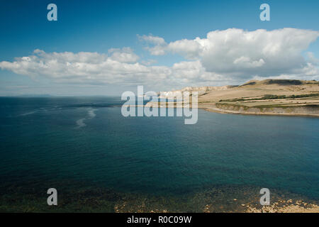 Un paysage de Kimmeridge Bay, sur la côte jurassique du Dorset, UK. Banque D'Images